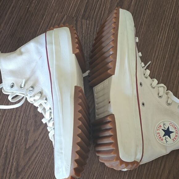 Converse Run Star Hike Platform Canvas Parchment  size 10 men's 11.5 Women - Picture 8 of 11